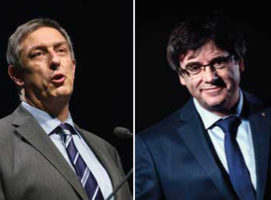 Steven Vergauwen en Carles Puigdemont