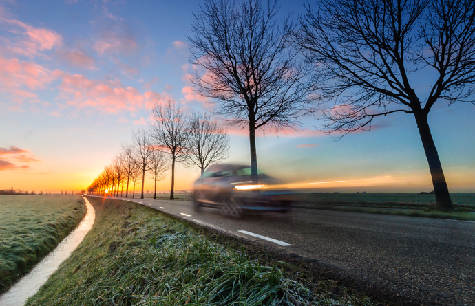 Foto auto op weg